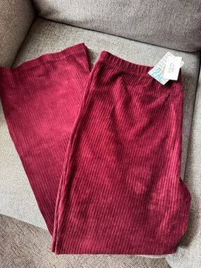 LuLaRoe Wide-Leg Corduroy Pants in Wine